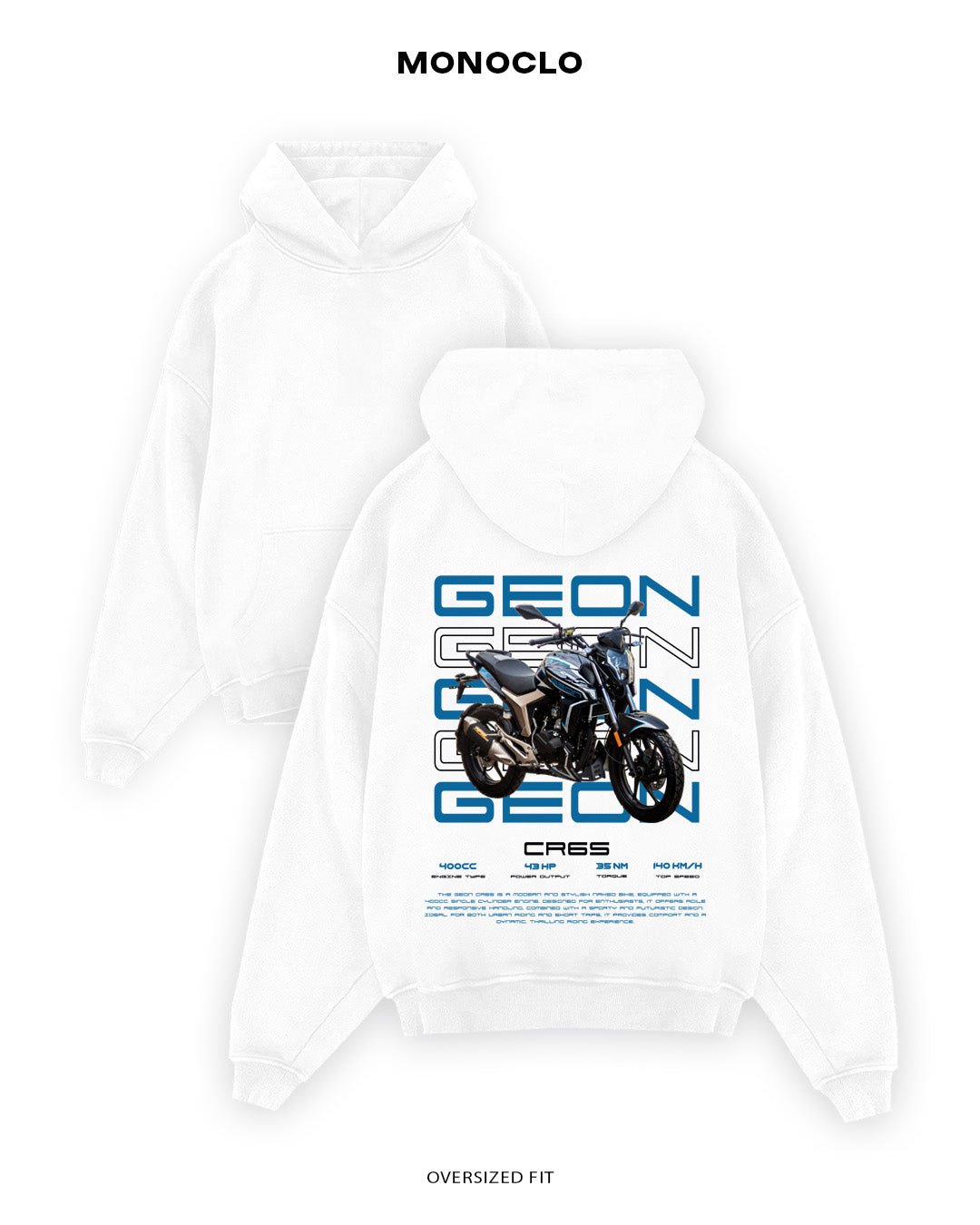Худі Monoclo Geon CR6S - shop_name Білий