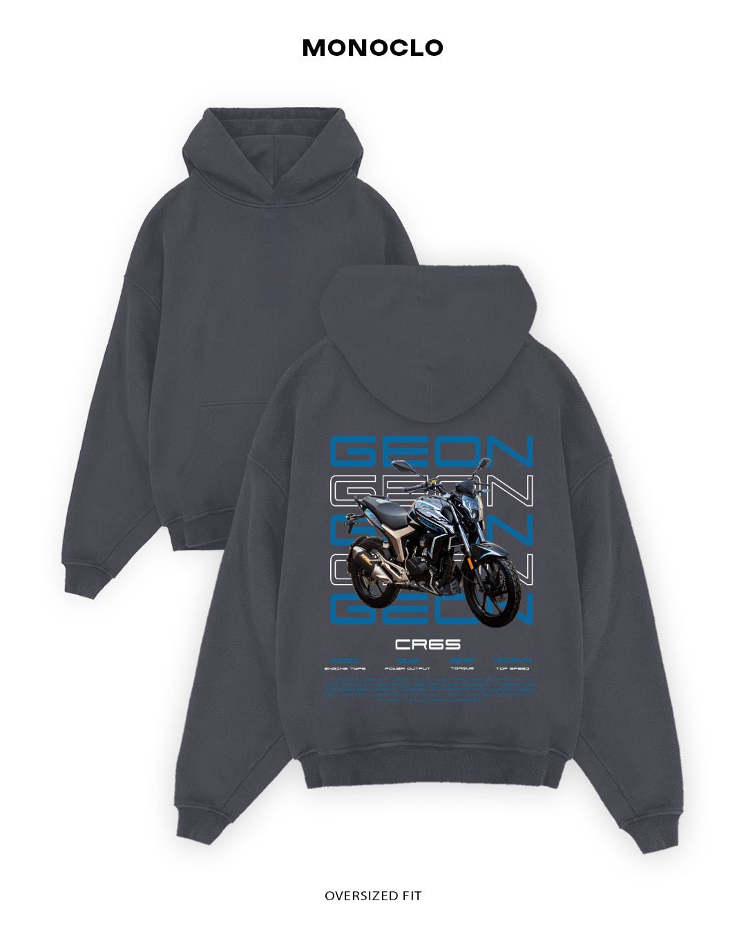Худі Monoclo Geon CR6S - shop_name Графітовий