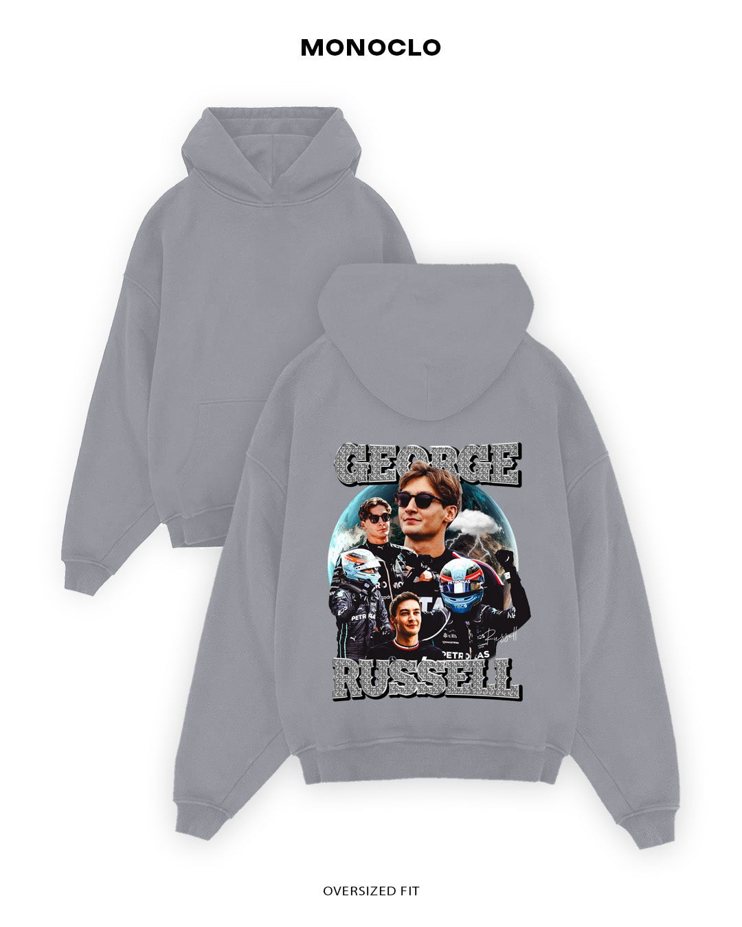 Худі Monoclo George Russell Collage Edition - shop_name Сірий