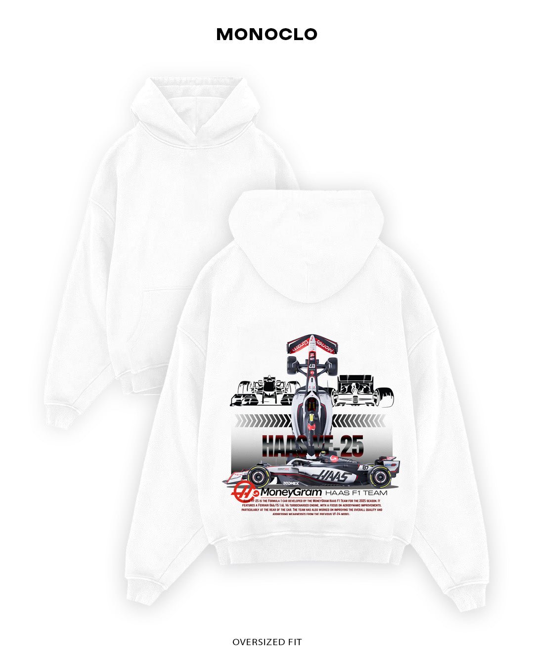 Худі Monoclo Haas F1 - 25 Formula 1 - shop_name Білий