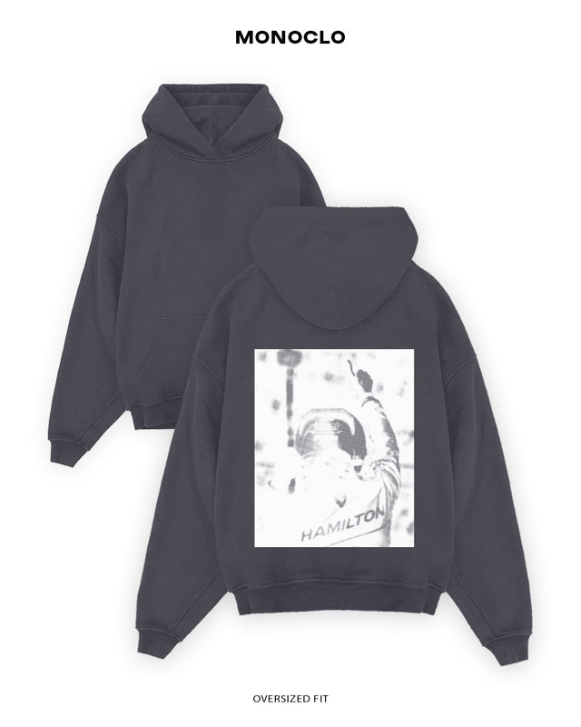 Худі Monoclo Hamilton Illustration BW - shop_name Графітовий