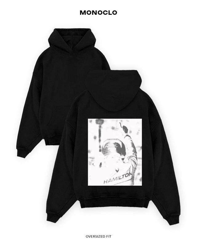 Худі Monoclo Hamilton Illustration BW - shop_name Чорний