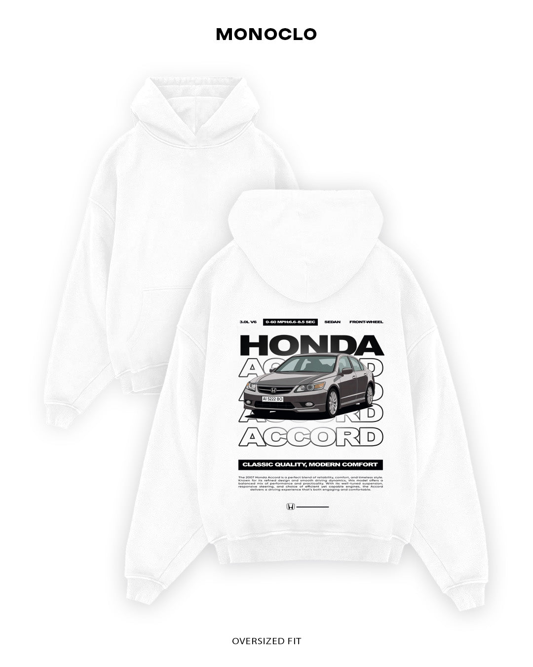 Худі Monoclo Honda Accord Nut - shop_name Білий