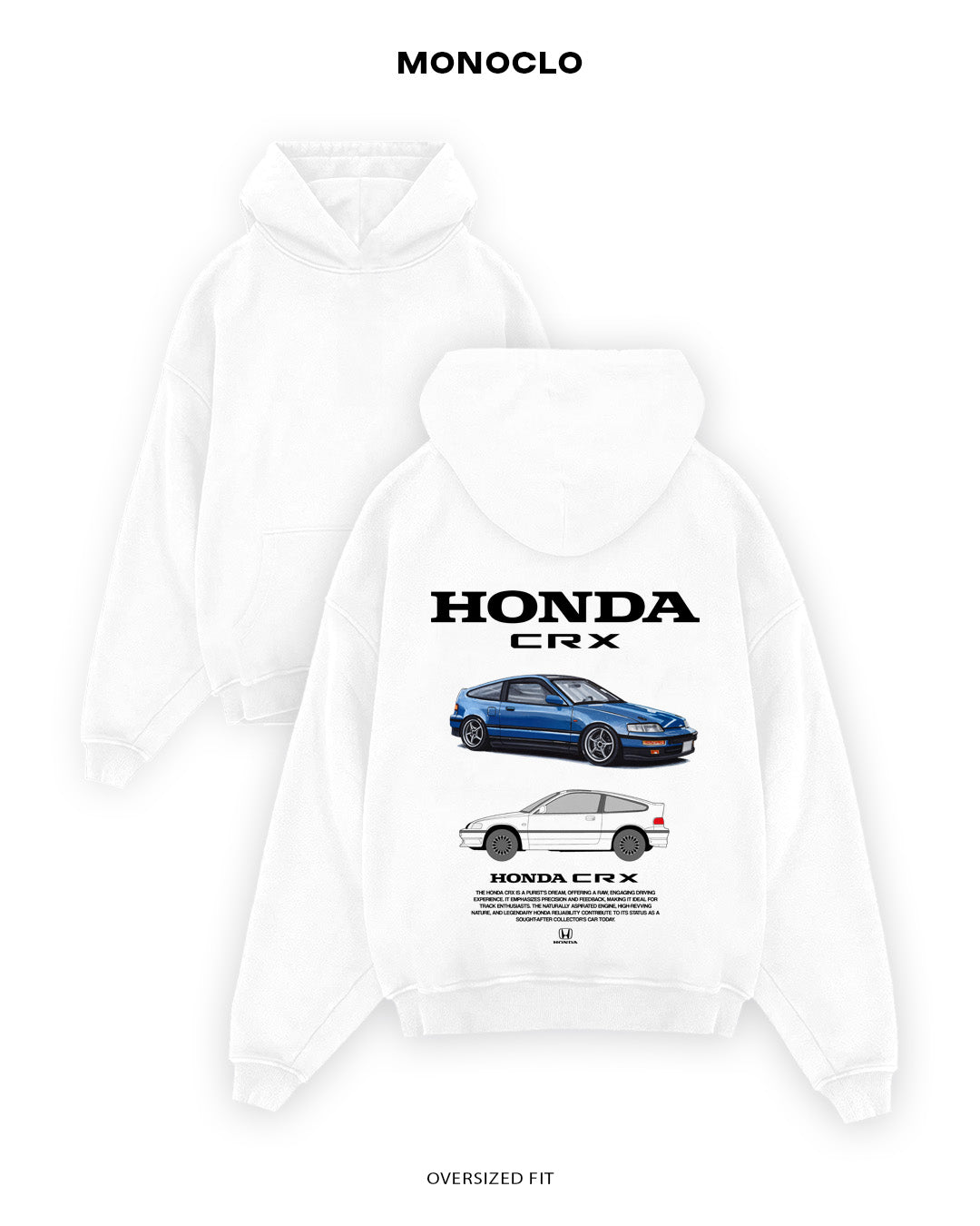 Худі Monoclo Honda CR - X - shop_name Білий