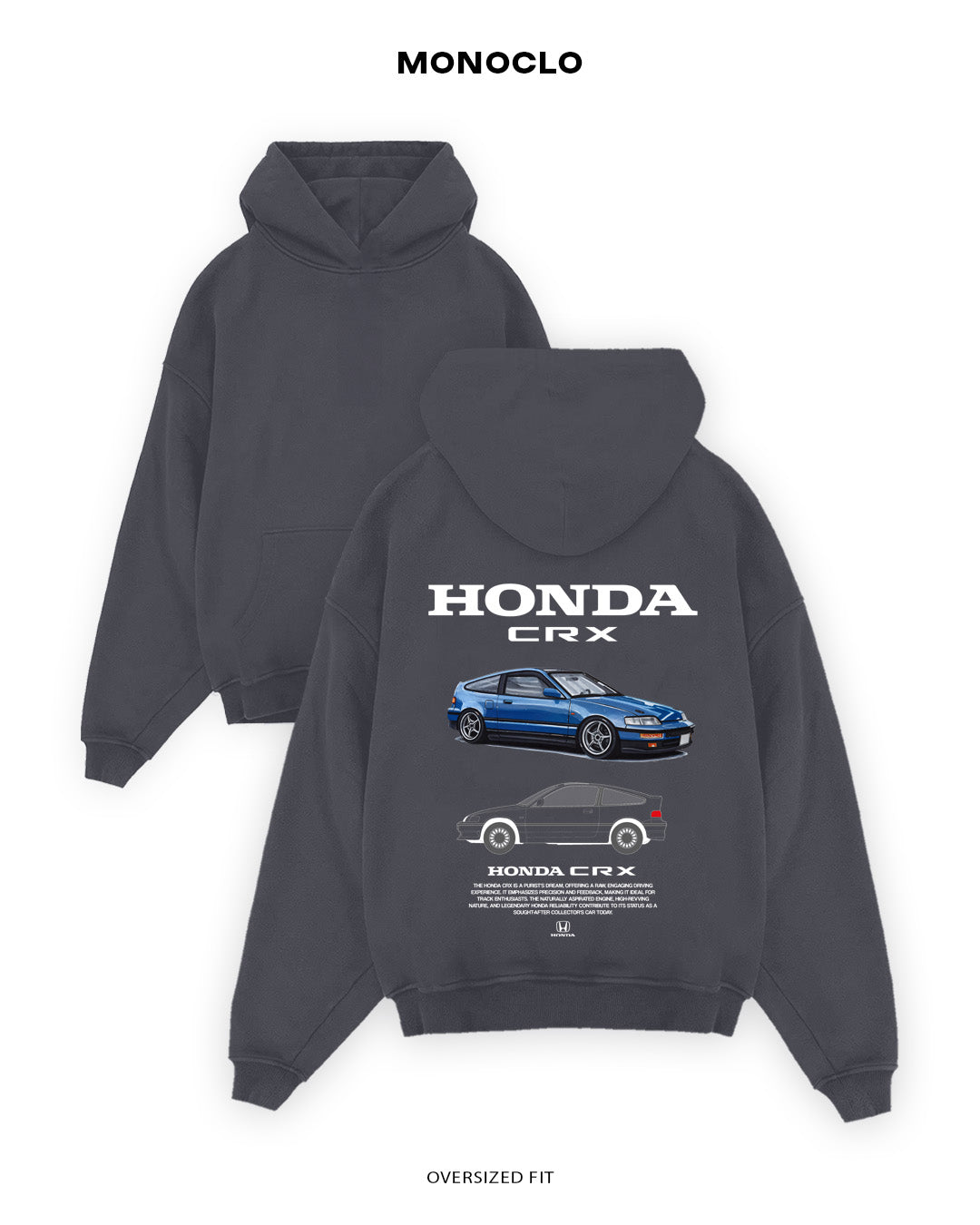 Худі Monoclo Honda CR - X - shop_name Графітовий