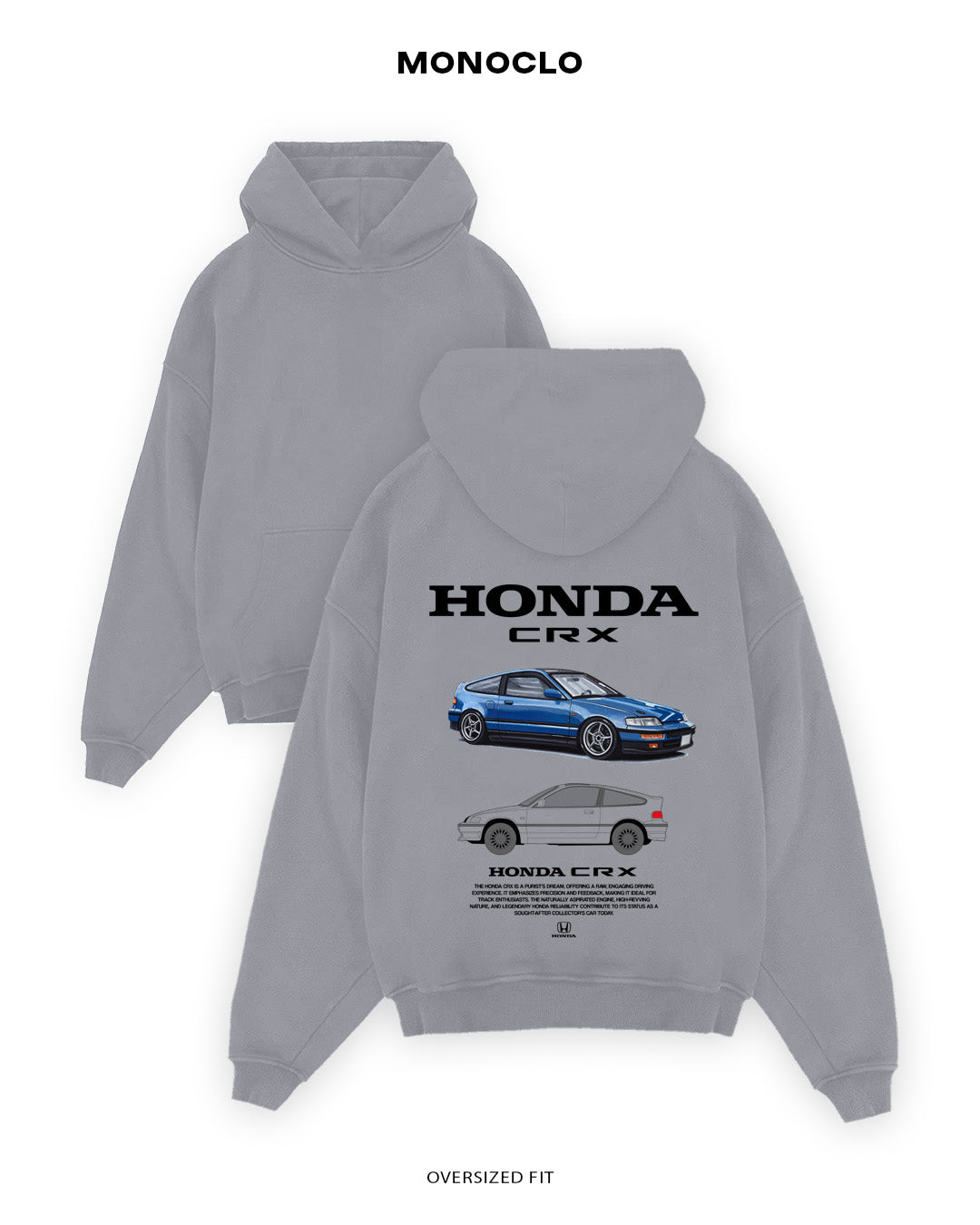 Худі Monoclo Honda CR - X - shop_name Сірий