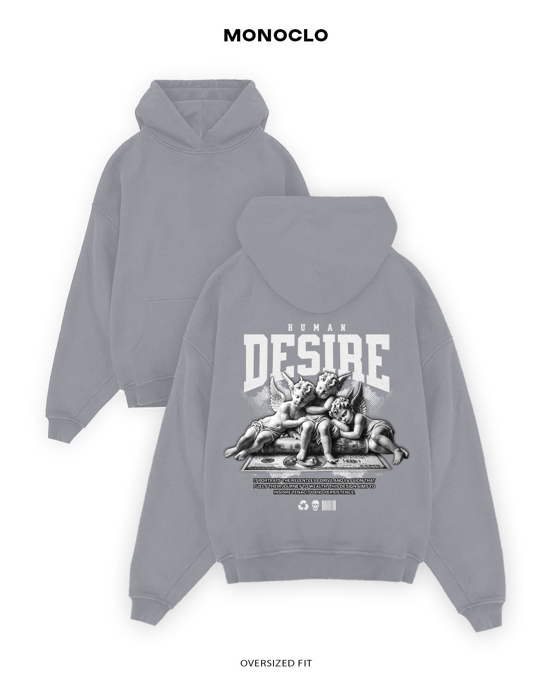 Худі Monoclo Human Desire - shop_name Сірий