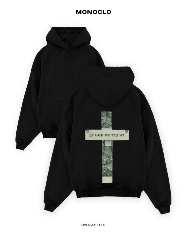 Худі Monoclo IN GOD WE TRUST - shop_name Чорний