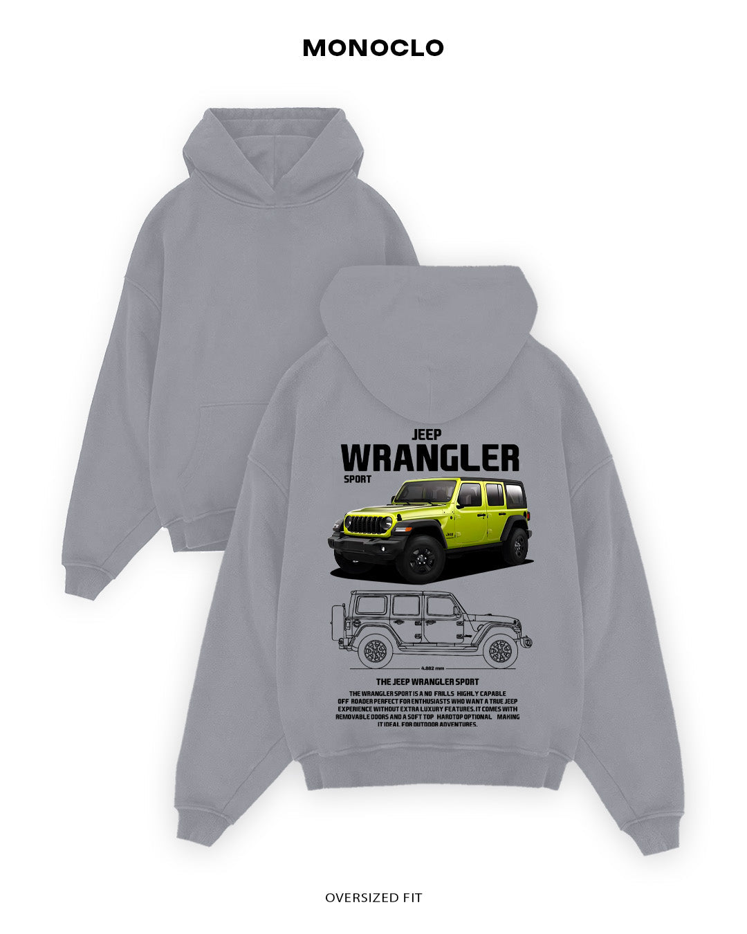 Худі Monoclo Jeep Wrangler Sport - shop_name Сірий