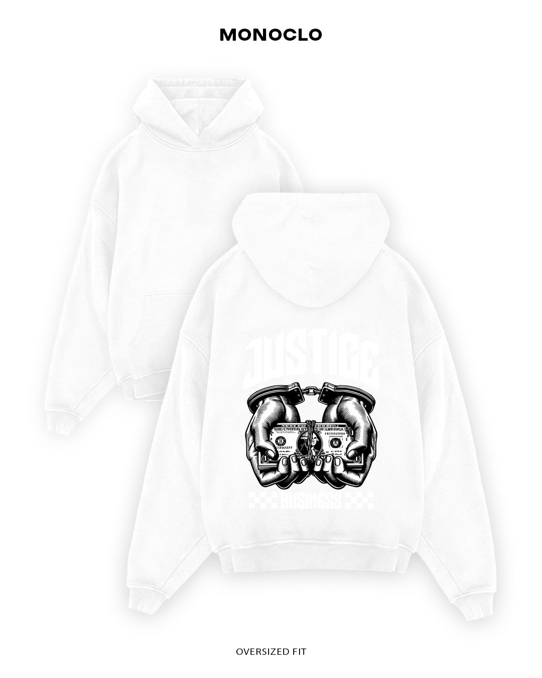 Худі Monoclo Justice - shop_name Білий