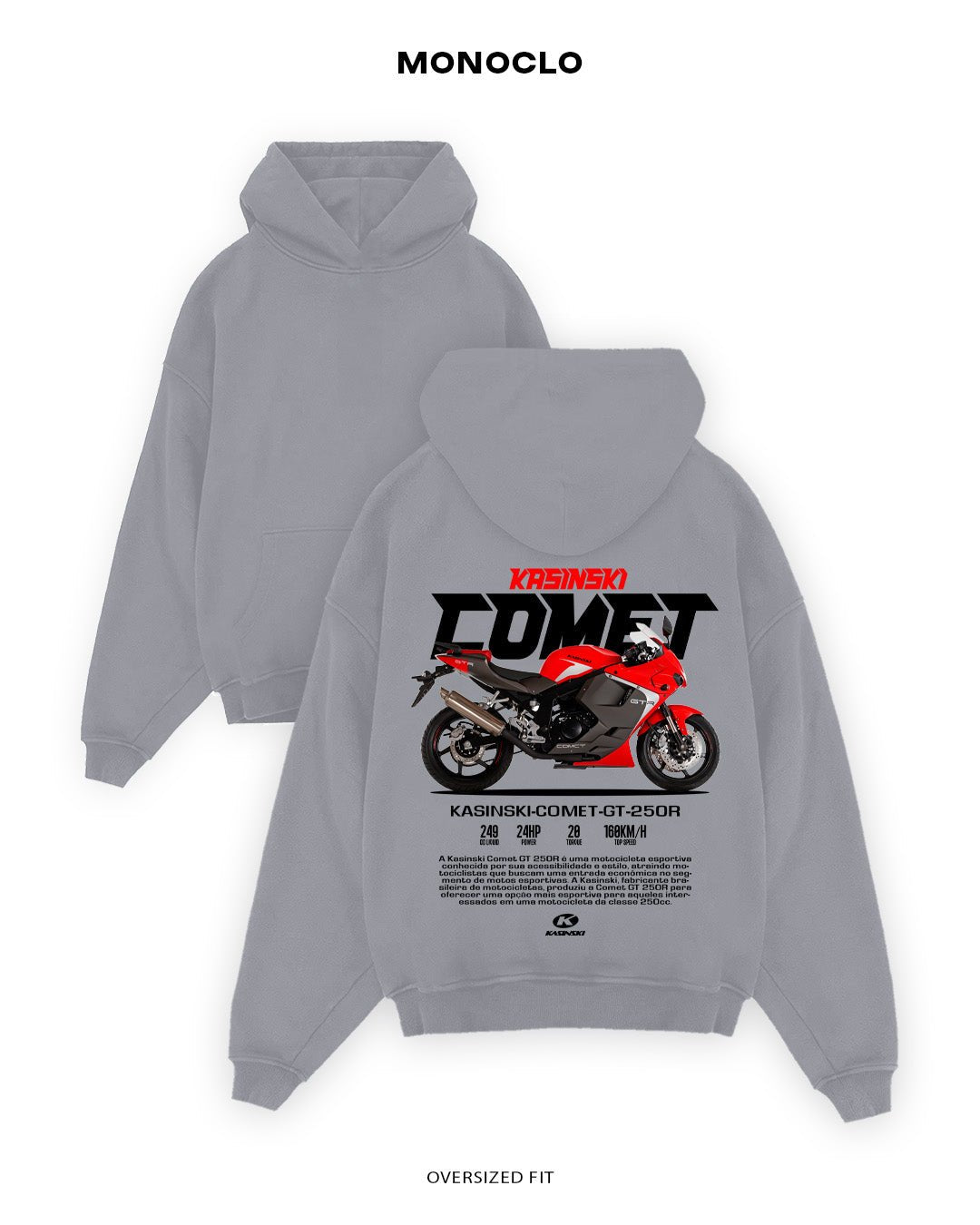 Худі Monoclo Kasinski Comet GT - 250R - shop_name Сірий