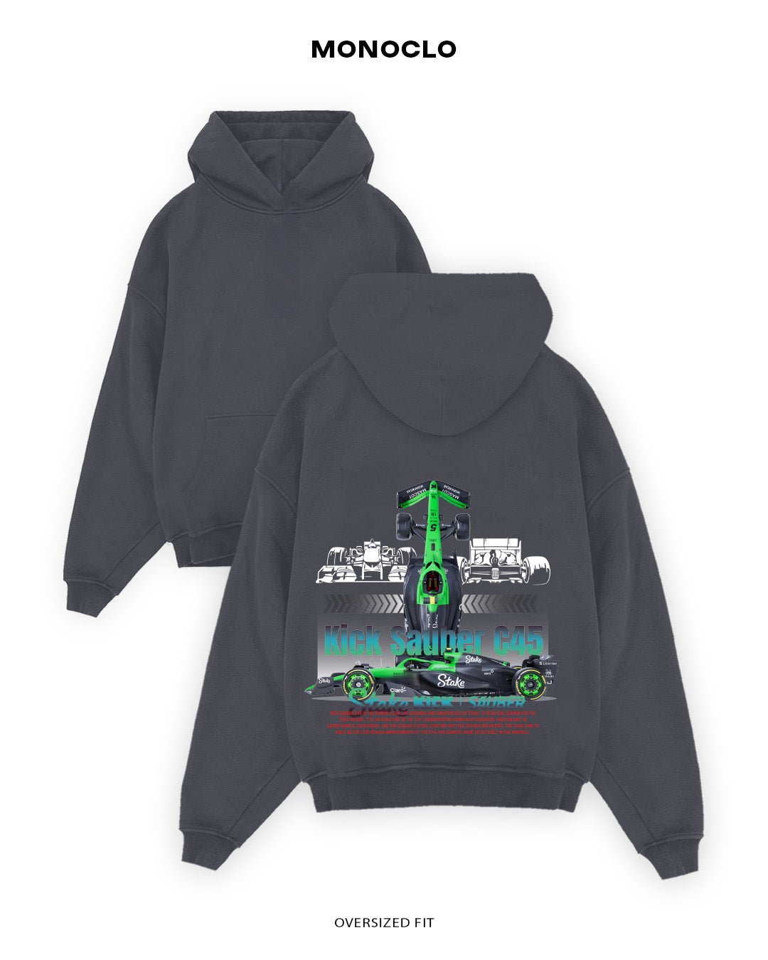 Худі Monoclo Kick Sauber C45 - shop_name Графітовий