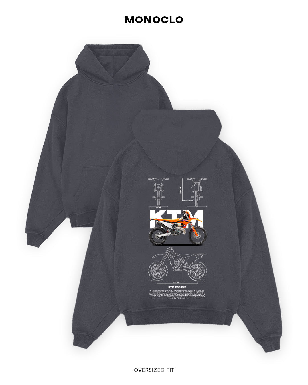 Худі Monoclo KTM 250 EXC - shop_name Графітовий