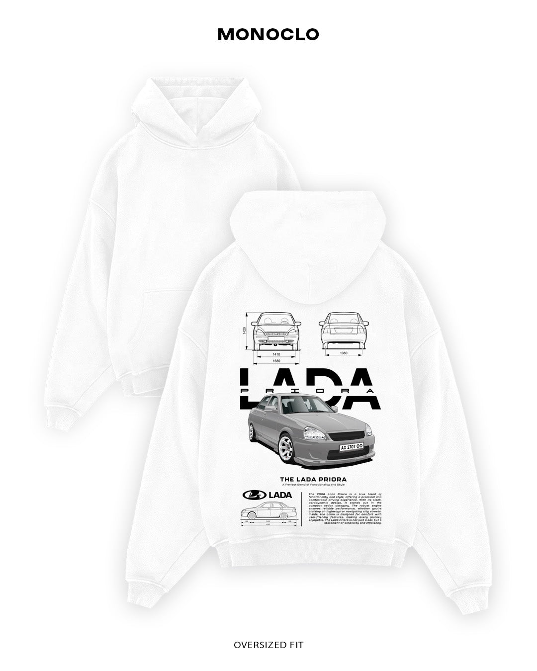 Худі Monoclo Lada Priora - shop_name Білий