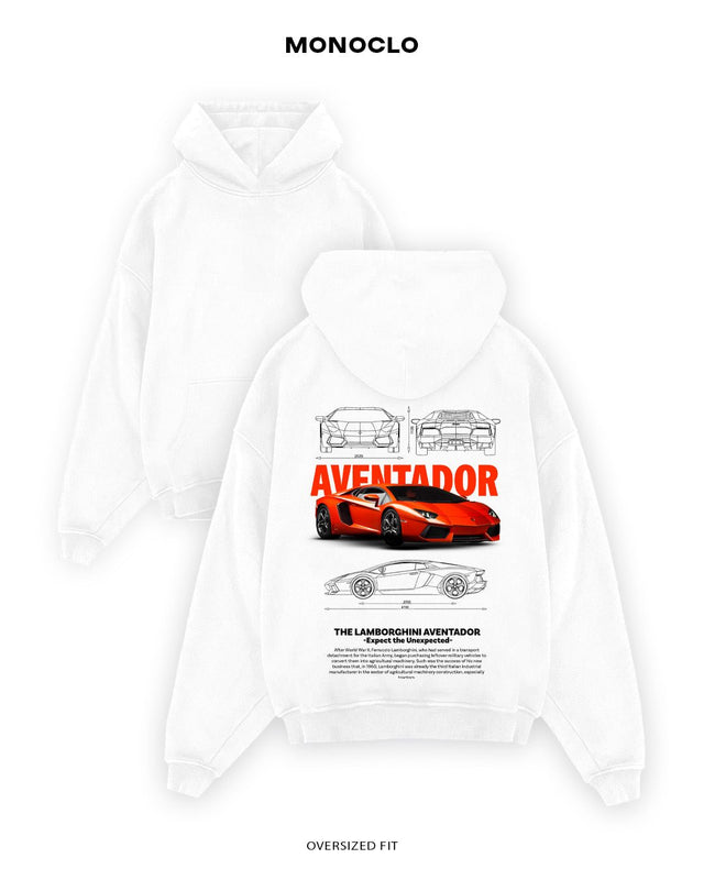 Худі Monoclo Lamborghini Aventador Orange - shop_name Білий