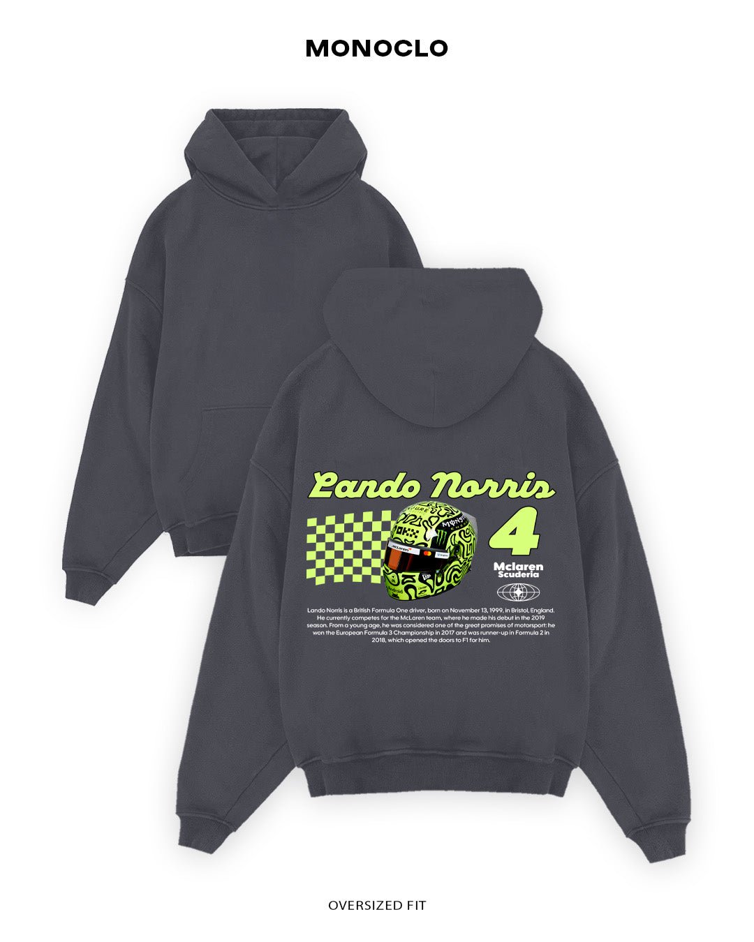 Худі Monoclo Lando Norris McLaren BIG4 - shop_name Графітовий