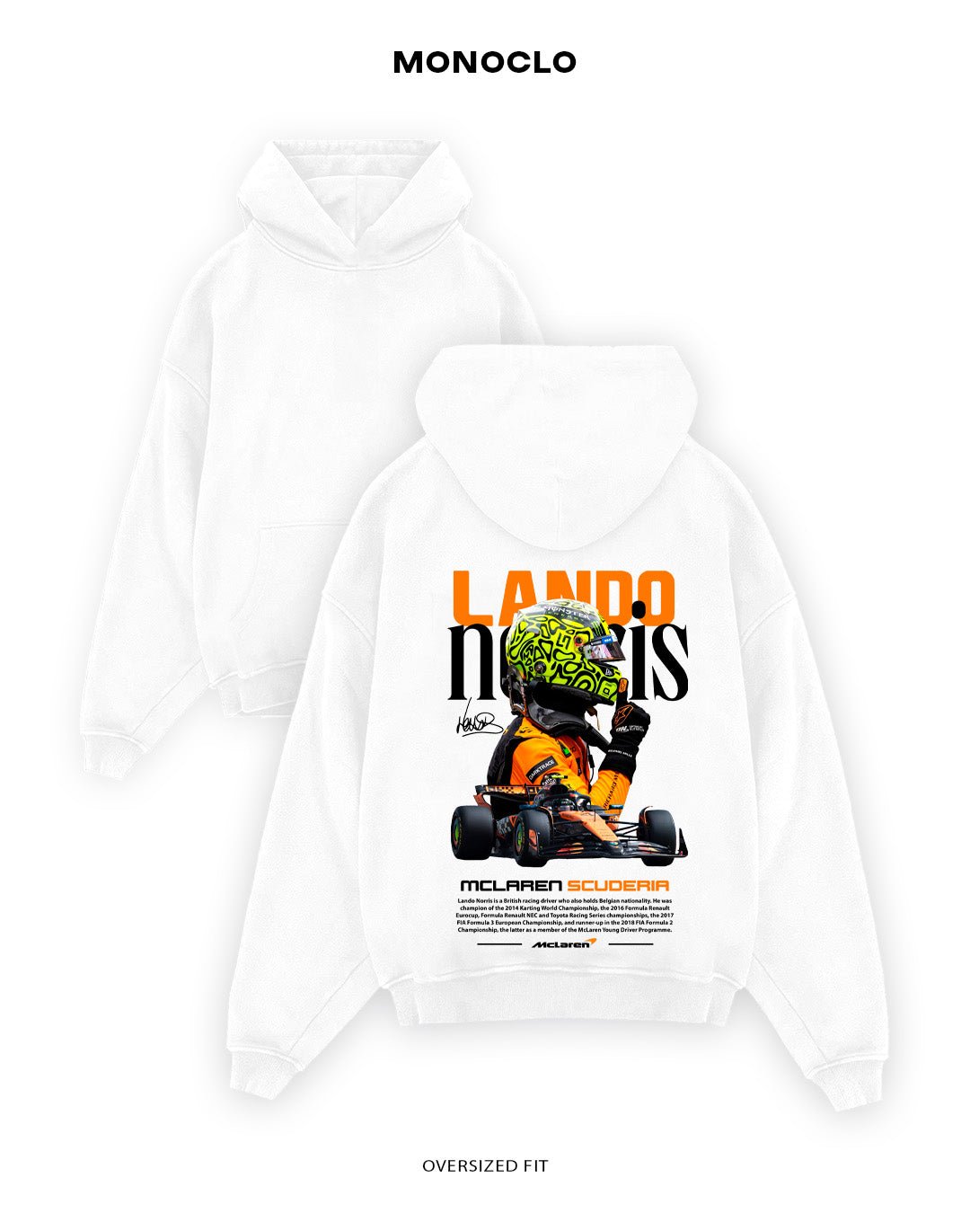 Худі Monoclo Lando Norris McLaren Champion Line - shop_name Білий