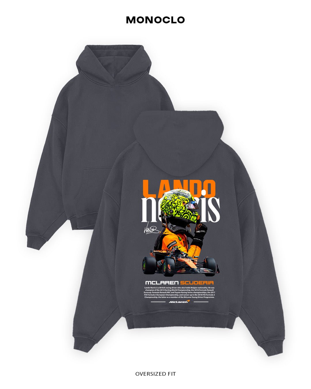 Худі Monoclo Lando Norris McLaren Champion Line - shop_name Графітовий