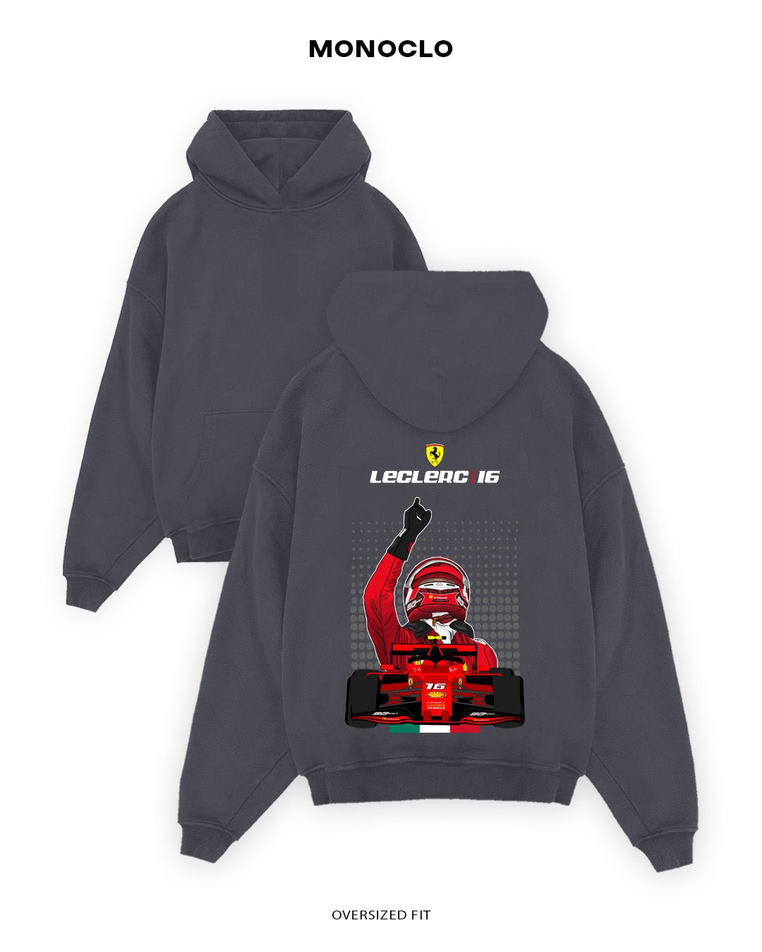 Худі Monoclo Leclerc 16italy Formula 1 - shop_name Графітовий
