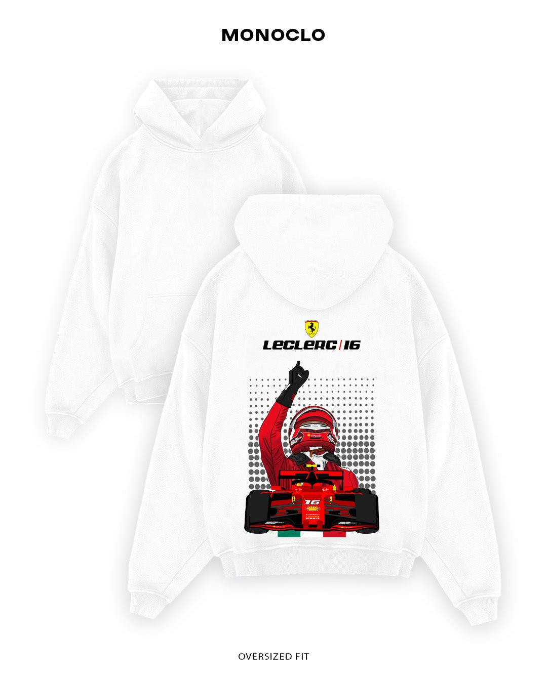Худі Monoclo Leclerc 16italy Formula 1 - shop_name Білий