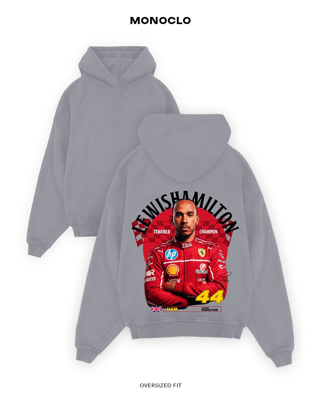 Худі Monoclo Lewis Hamilton Ferrari BB - shop_name Чорний