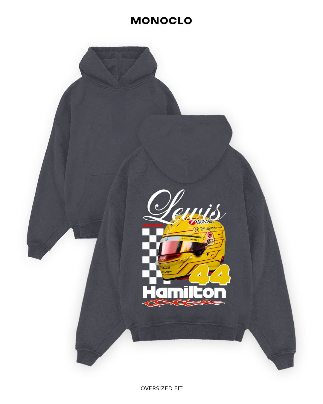 Худі Monoclo Lewis Hamilton Helmet - shop_name Графітовий