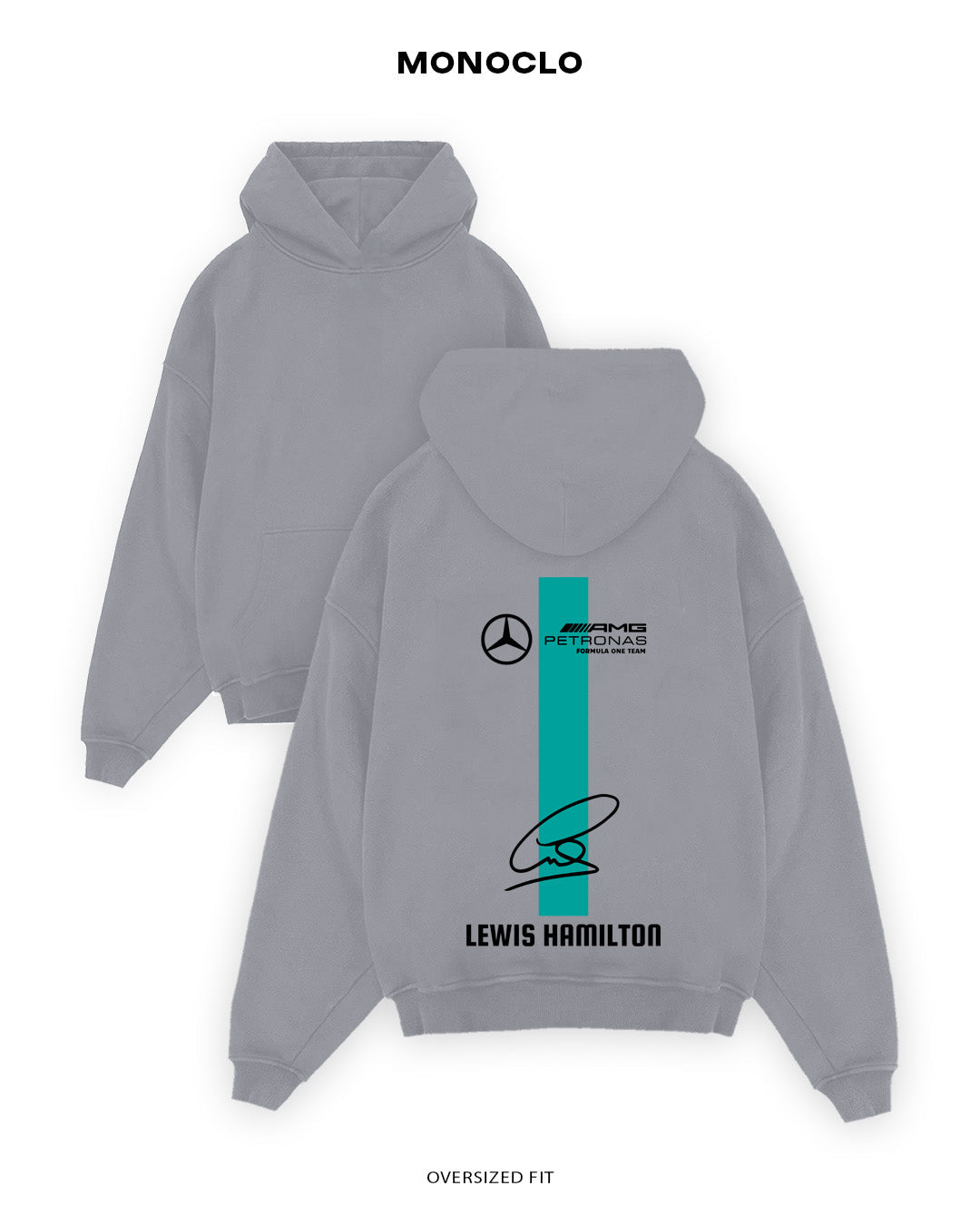 Худі Monoclo Lewis Hamilton Sign Formula 1 - shop_name Сірий
