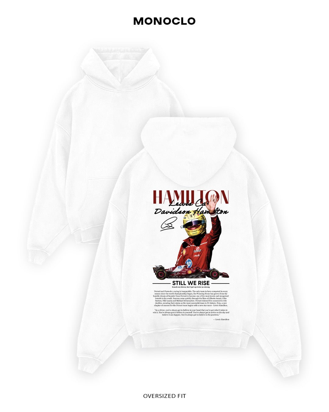 Худі Monoclo Lewis Hamilton Still We Rise - shop_name Білий