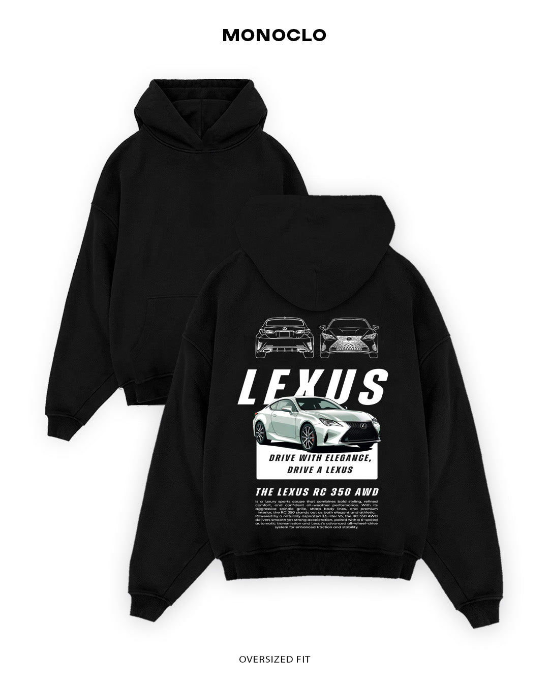Худі Monoclo Lexus RC 350 AWD - shop_name Чорний