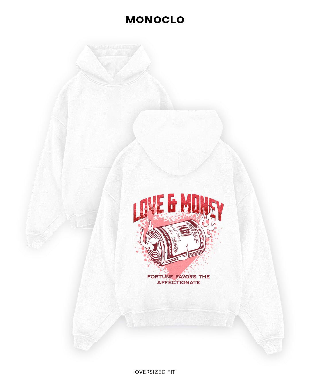 Худі Monoclo Love & Money - shop_name Білий