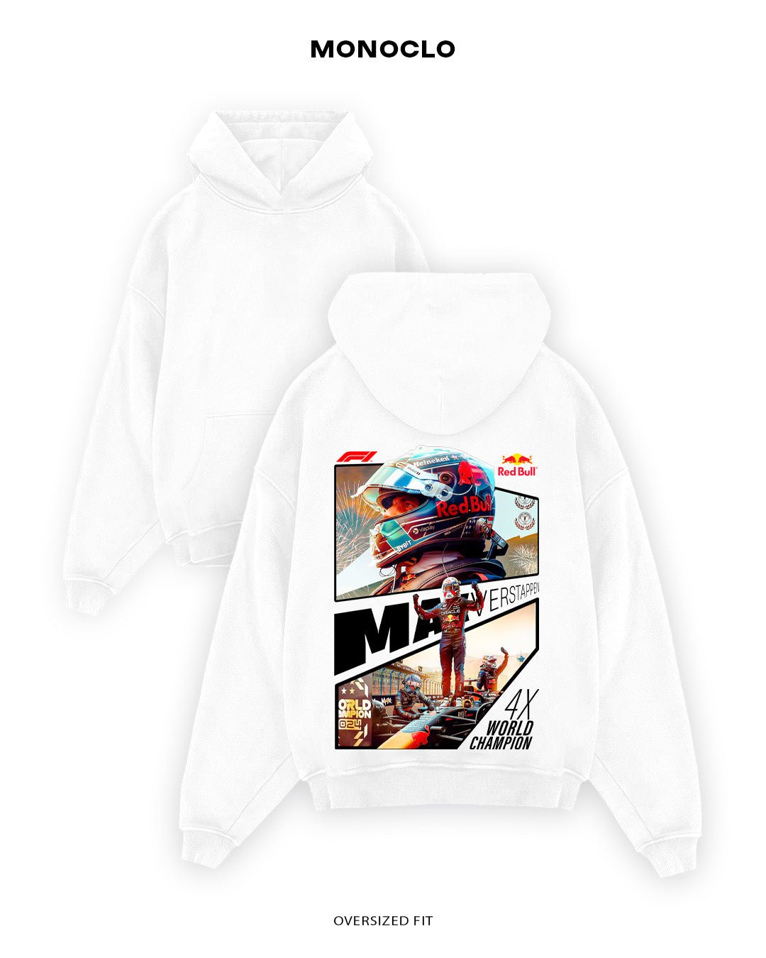Худі Monoclo Max Verstappen 4X World Champion - shop_name Чорний