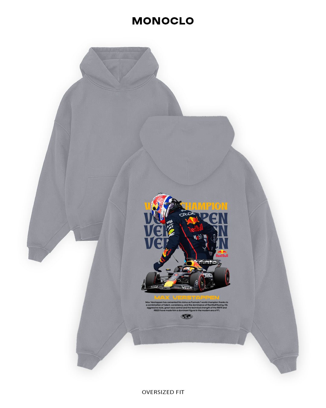 Худі Monoclo Max Verstappen Champion 25 NEW - shop_name Сірий