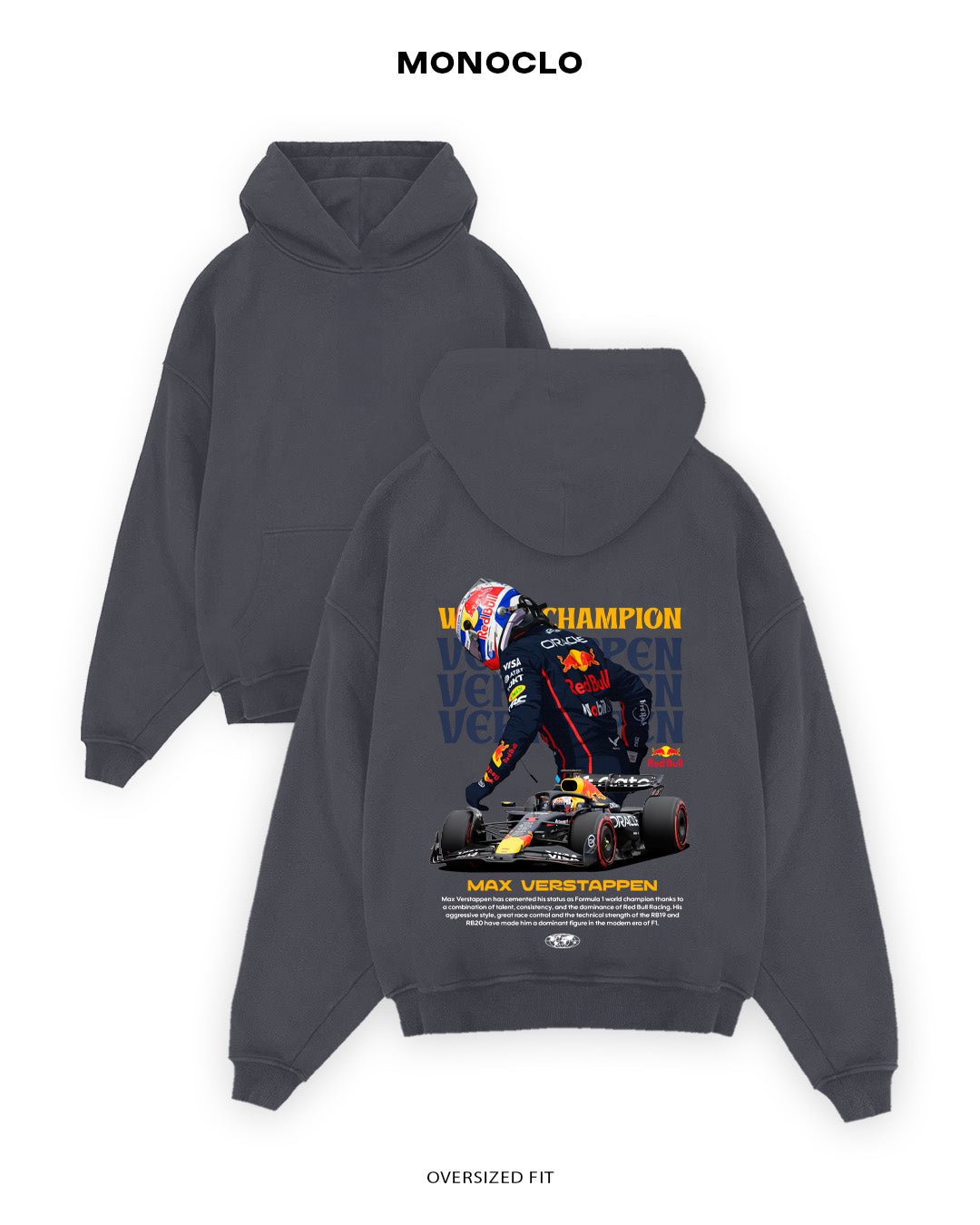 Худі Monoclo Max Verstappen Champion 25 NEW - shop_name Графітовий