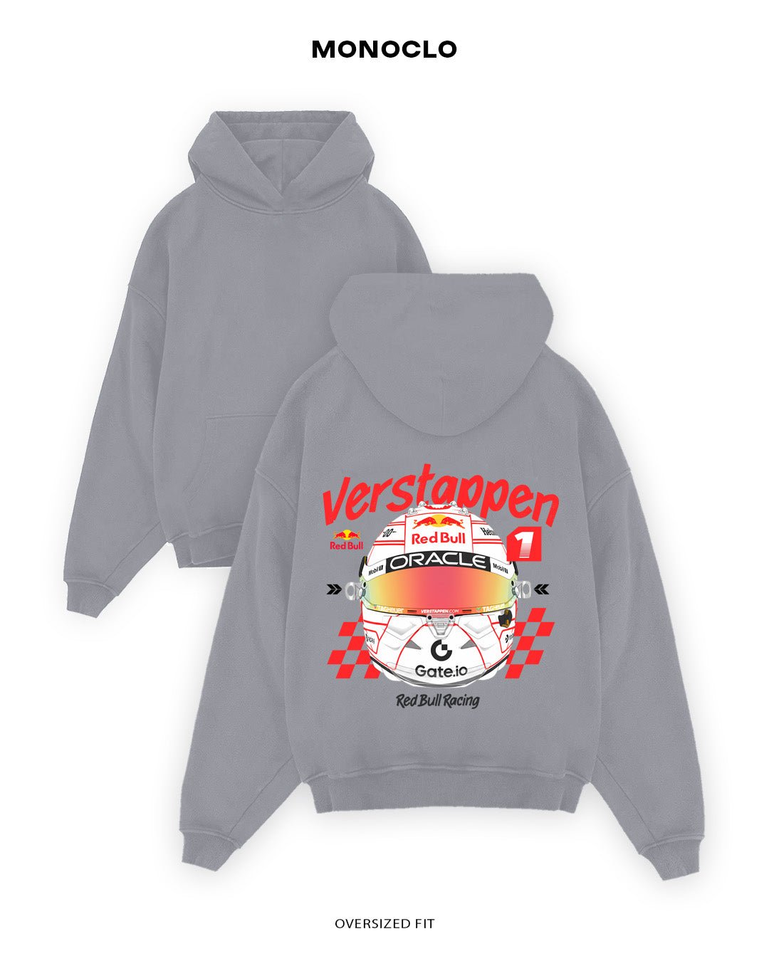 Худі Monoclo Max Verstappen Red Bull Racing White - shop_name Сірий