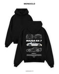 Худі Monoclo Mazda RX-7 White – Чорний