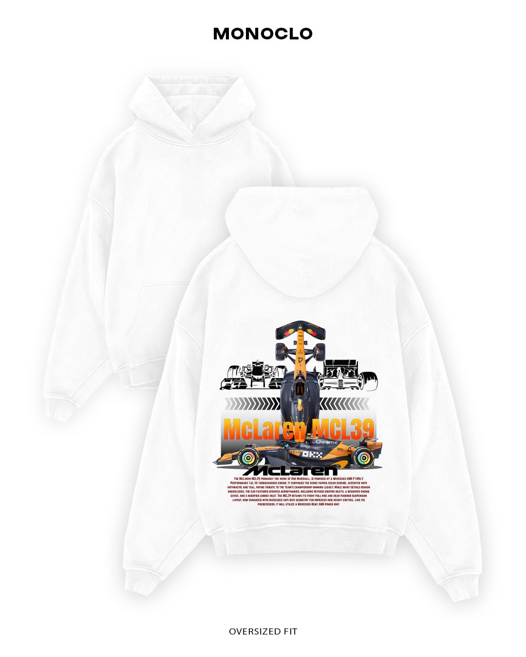 Худі Monoclo McLaren MCL39 Формула 1 - shop_name Білий