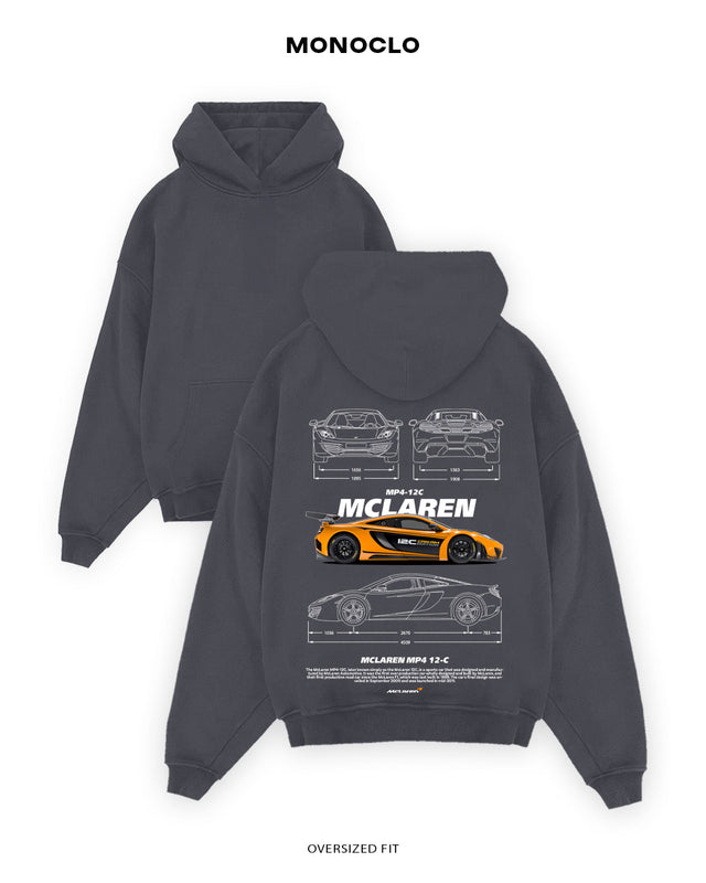 Худі Monoclo McLaren MP4 - 12C - shop_name Графітовий