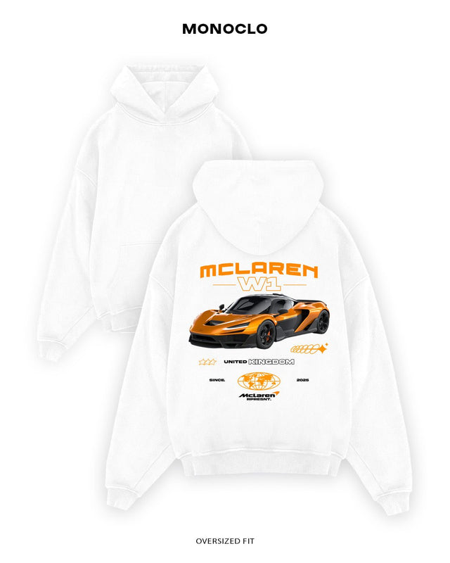 Худі Monoclo McLaren W1 - shop_name Білий