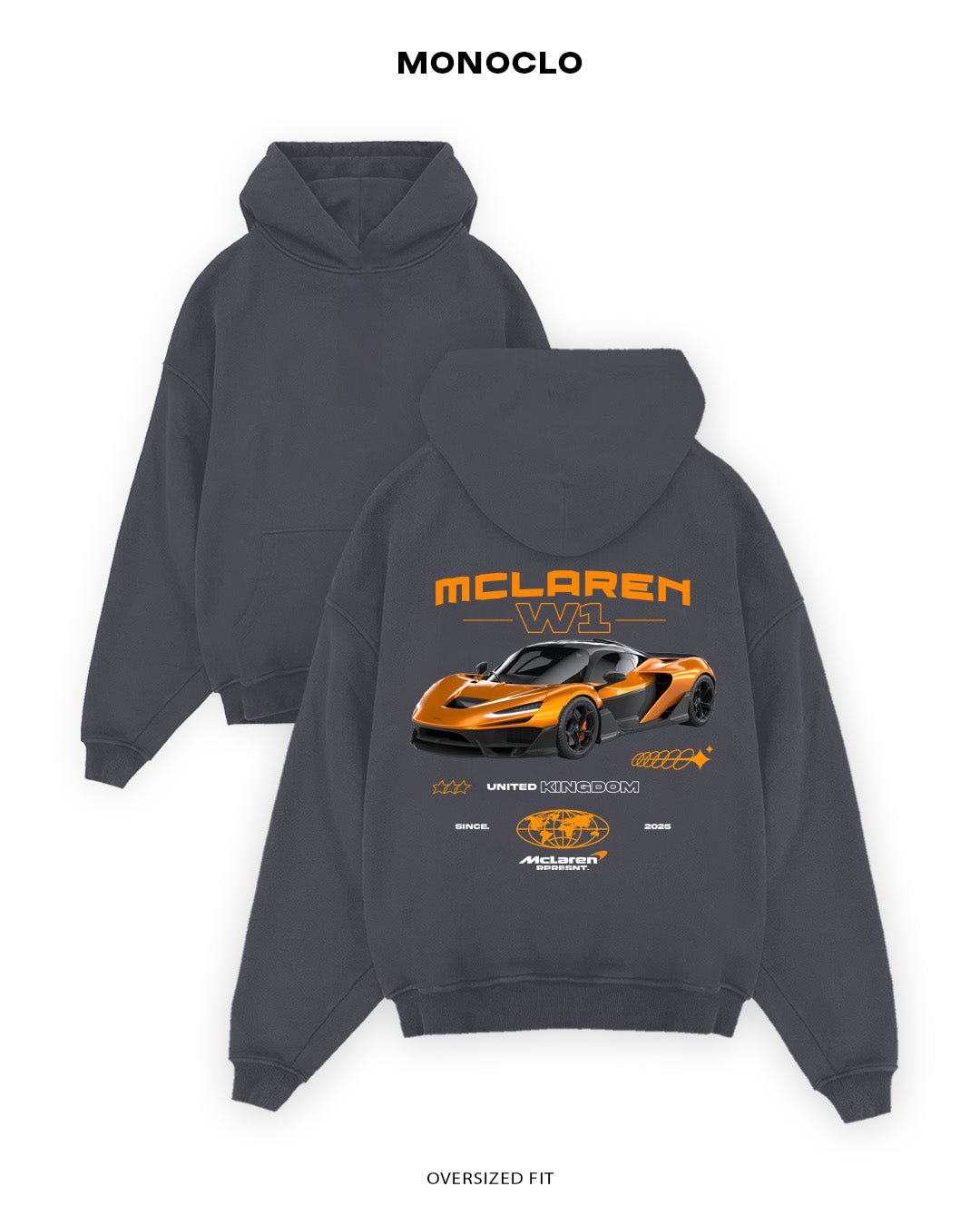 Худі Monoclo McLaren W1 - shop_name Графітовий
