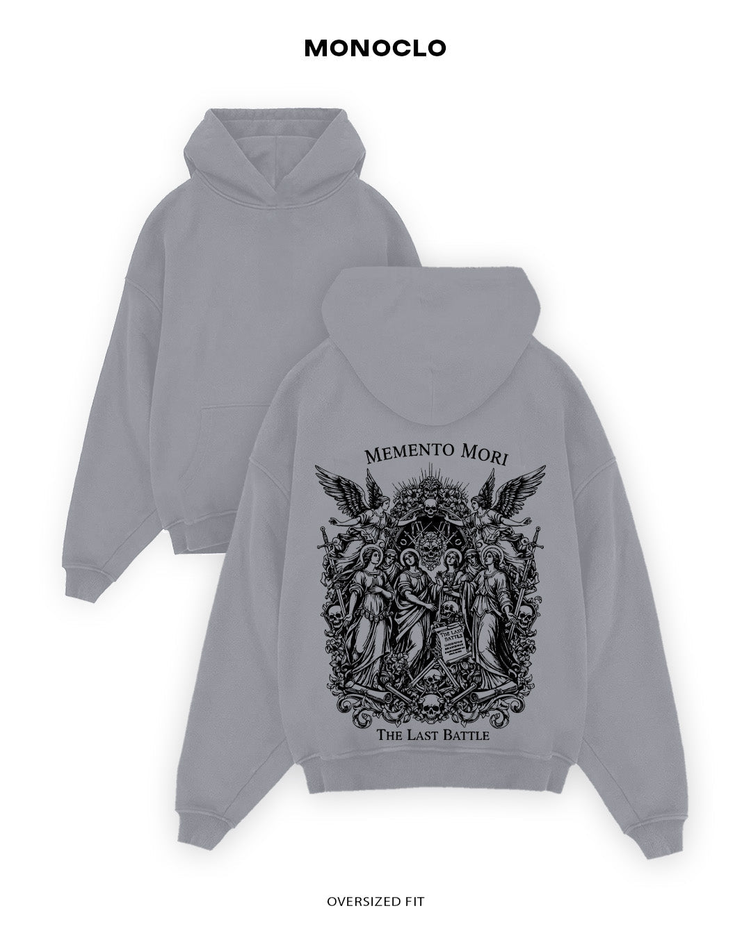 Худі Monoclo Memento Mori - shop_name Сірий