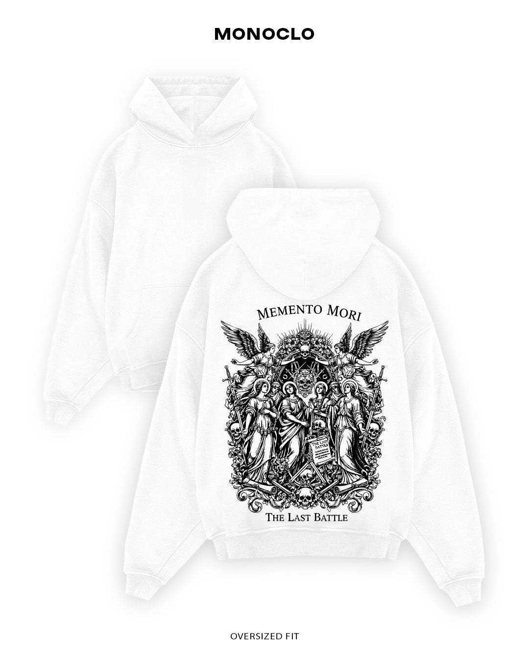 Худі Monoclo Memento Mori - shop_name Білий
