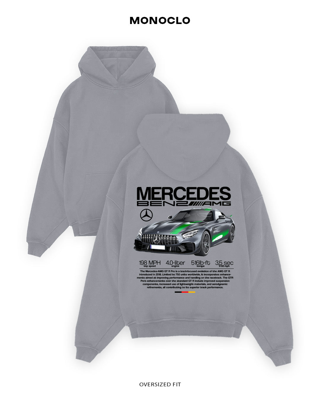 Худі Monoclo Mercedes - AMG GT R Pro - shop_name Сірий