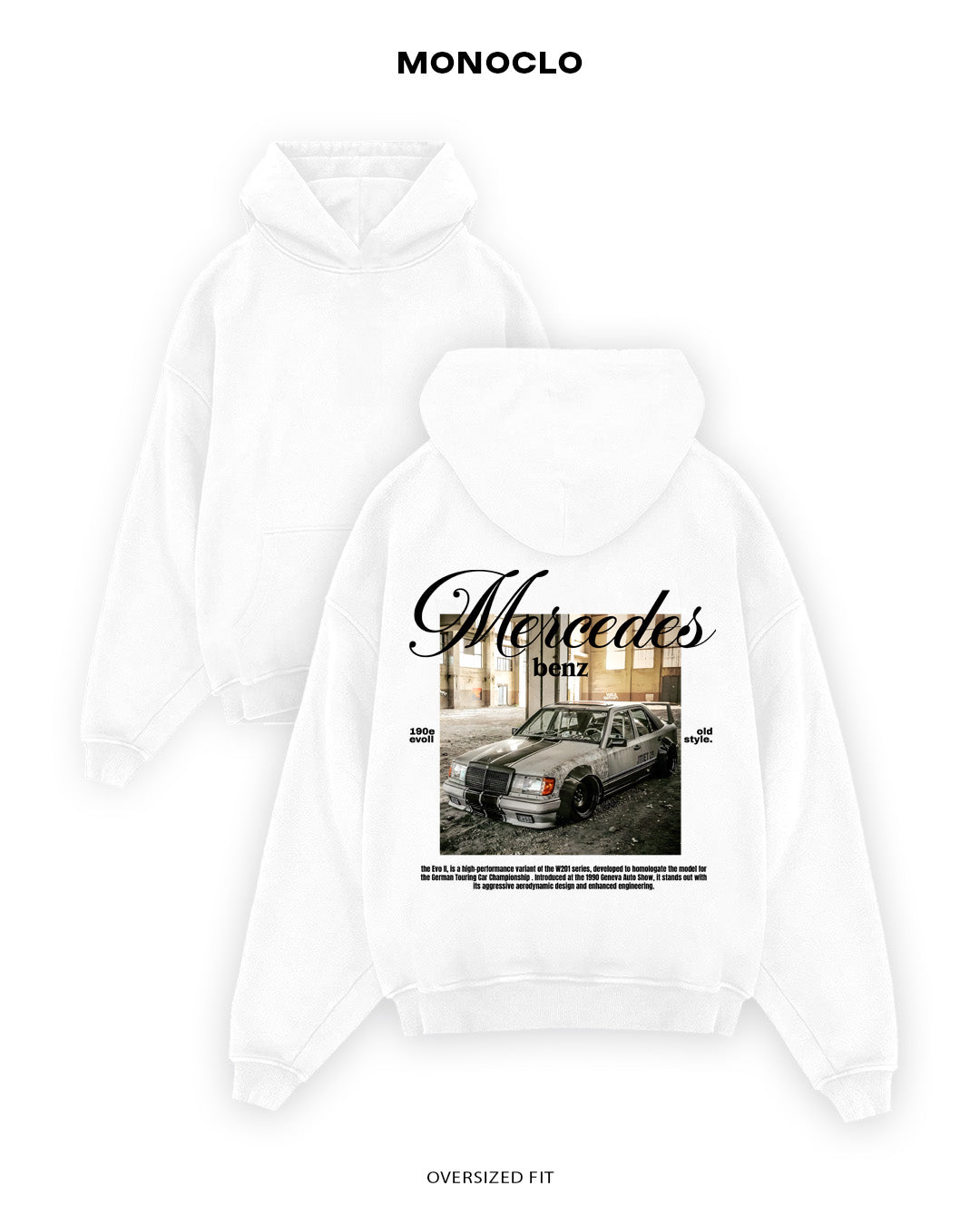 Худі Monoclo Mercedes - Benz 190E Evo II - shop_name Білий