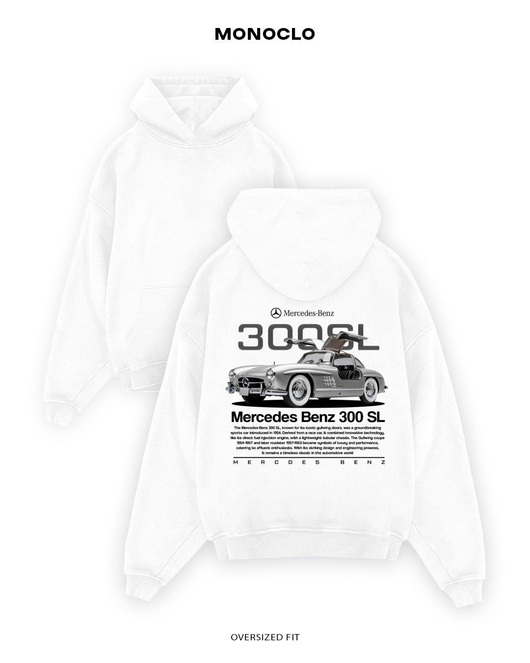 Худі Monoclo Mercedes Benz 300 SL - shop_name Білий