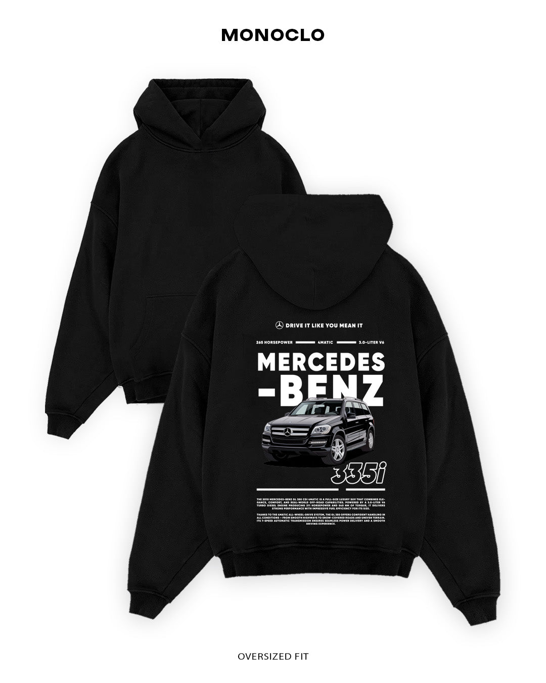 Худі Monoclo Mercedes - Benz 335i - shop_name Чорний