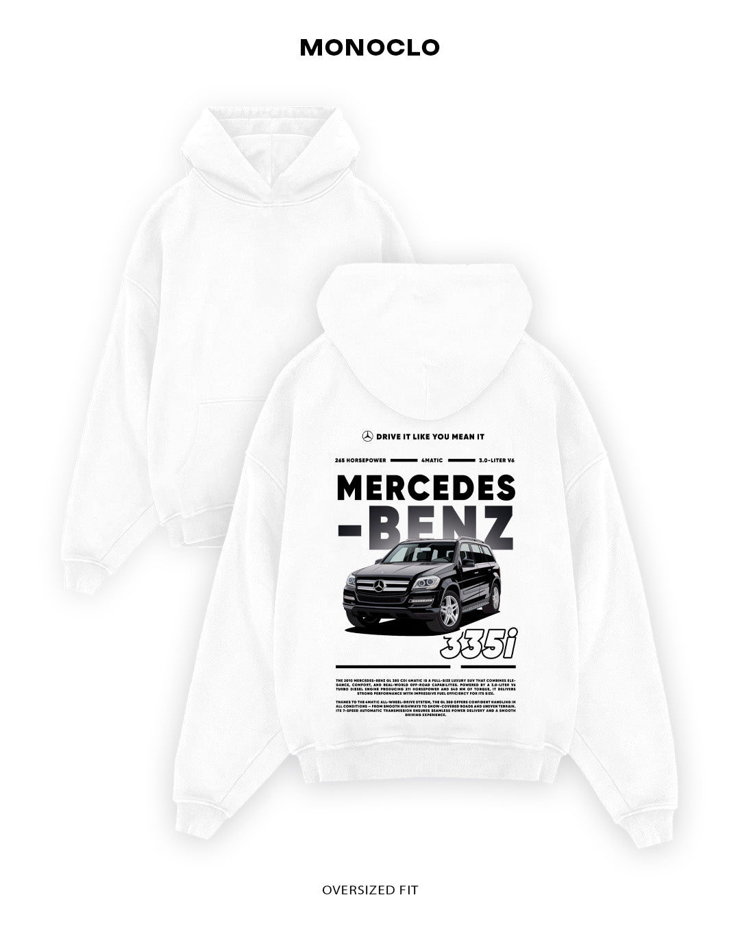 Худі Monoclo Mercedes - Benz 335i - shop_name Білий