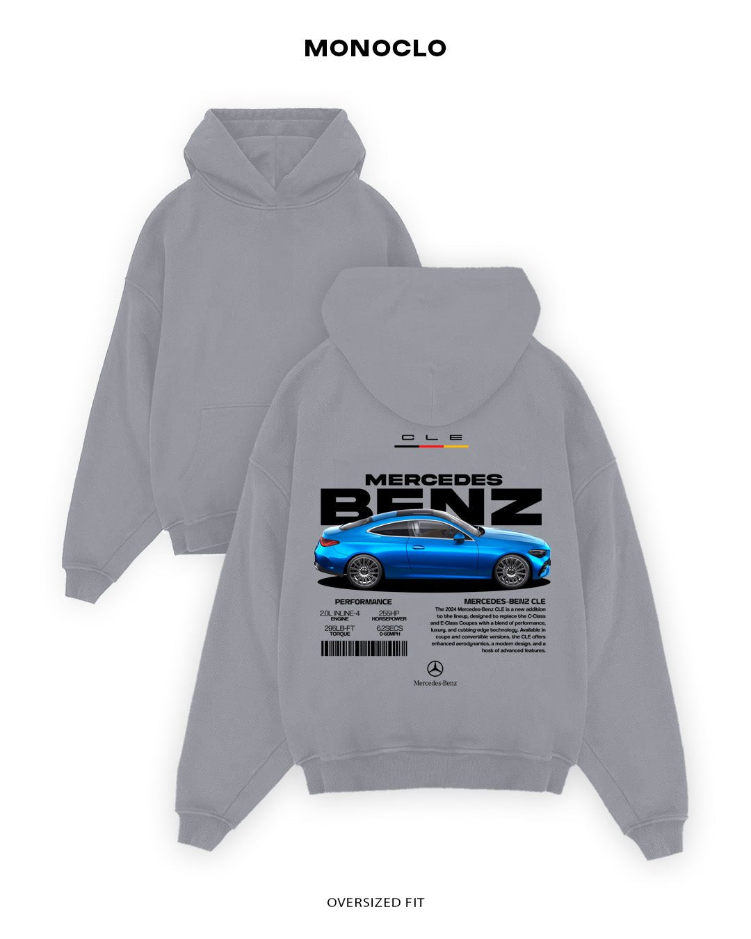 Худі Monoclo Mercedes - Benz CLE - shop_name Сірий