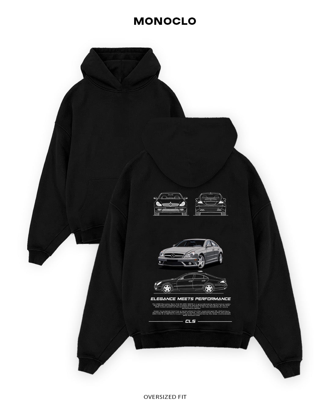 Худі Monoclo Mercedes - Benz CLS 55 AMG - shop_name Чорний