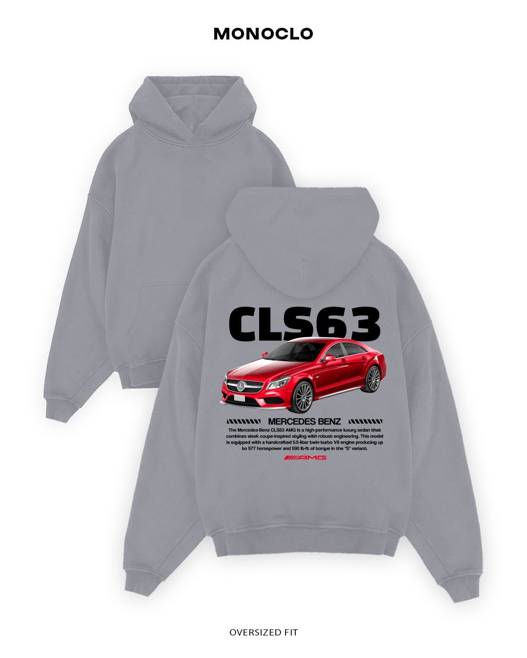 Худі Monoclo Mercedes - Benz CLS 63 AMG - shop_name Сірий