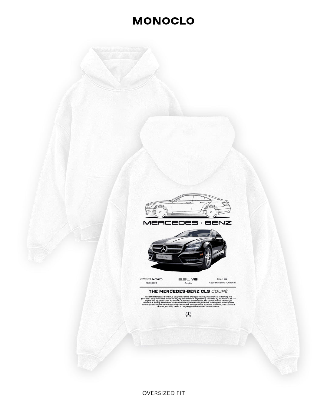 Худі Monoclo Mercedes - Benz CLS Coupe - shop_name Білий